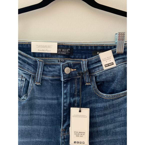 Judy Blue High Waist Classic Contrast Flare Denim for Tall Women - Picture 2 of 6